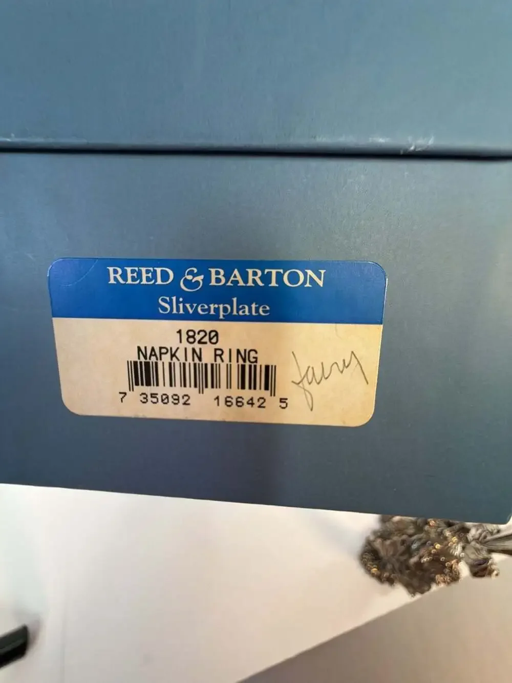 Reed & Barton 2001 The 1824 Collection Fairy Napkin Ring